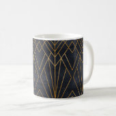 Mug Motif géométrique transparent sur texture papier. (Devant droit)