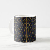 Mug Motif géométrique transparent sur texture papier. (Devant gauche)