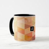 Mug Motif géométrique Triangle doux | Monogrammé (Devant gauche)
