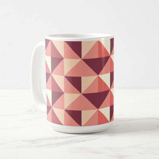 Mug Motif géométrique triangle rose violet (Devant gauche)