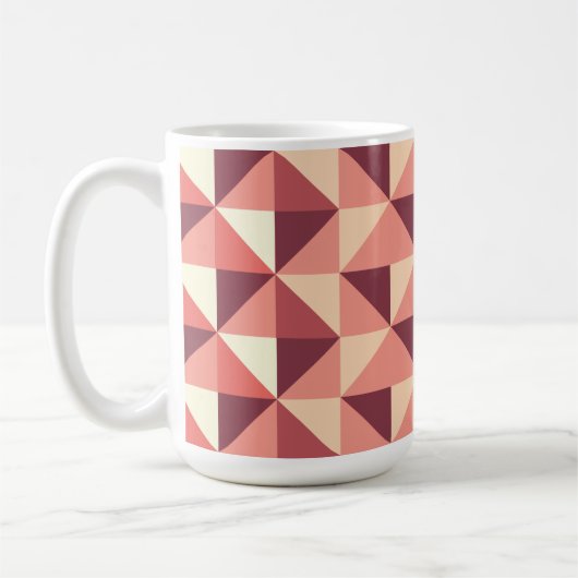 Mug Motif géométrique triangle rose violet (Gauche)