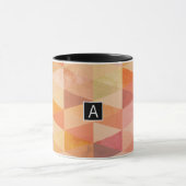 Mug Motif géométrique Triangle souple | Monogramme (Centre)