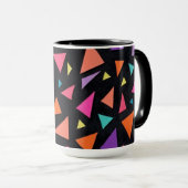 Mug Motif géométrique triangulaire multicolore (Devant droit)