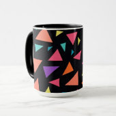 Mug Motif géométrique triangulaire multicolore (Devant gauche)