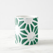 Mug Motif géométrique vert et blanc (Centre)
