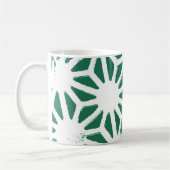 Mug Motif géométrique vert et blanc (Gauche)