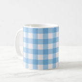 Mug Motif Gingham Bleu (Devant gauche)