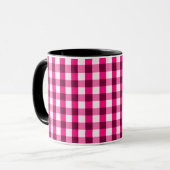 Mug Motif Gingham Rose Chaud (Devant gauche)