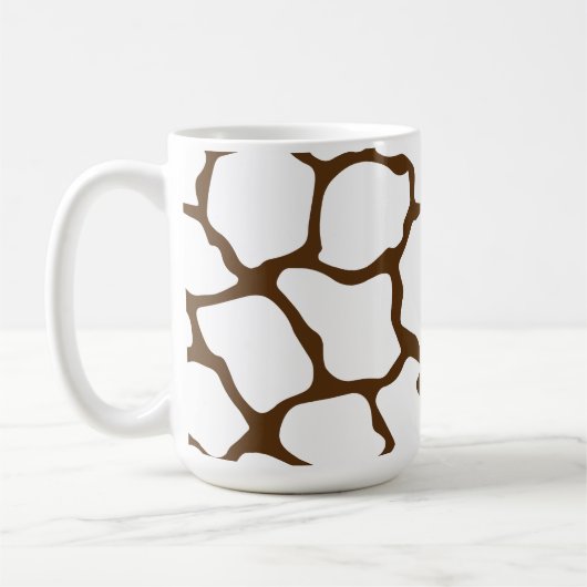 Mug Motif Girafe Marron – Impression Animale Minimale (Gauche)
