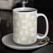 Mug Motif Gold Art Déco en blanc