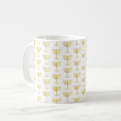 Mug Motif Golden Menorah moderne (Devant gauche)