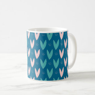 Mug Motif graphique feuille formant les coeurs