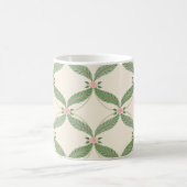 Mug Motif Grille Fleurs Feuilles simples (Centre)