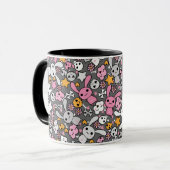 Mug motif gris de kawaii (Devant gauche)