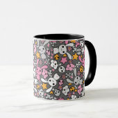 Mug motif gris de kawaii (Devant droit)