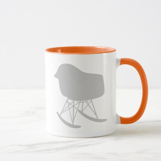 Mug Motif gris du milieu du siècle Silhouette (Droite)