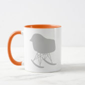 Mug Motif gris du milieu du siècle Silhouette (Gauche)