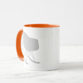 Mug Motif gris du milieu du siècle Silhouette (Devant gauche)