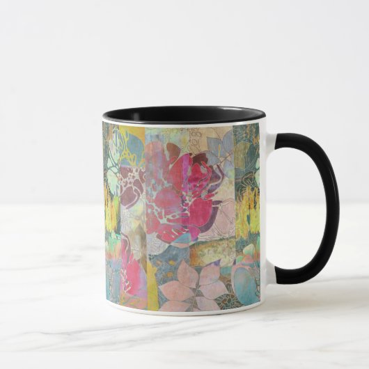 Mug Motif grunge floral d'art (Droite)