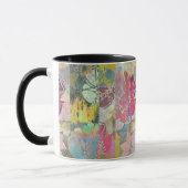 Mug Motif grunge floral d'art (Gauche)
