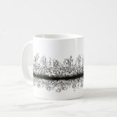 Mug Motif grunge noir et blanc (Devant gauche)