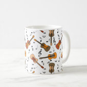 Mug Motif Guitare Music Notes (Devant droit)
