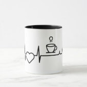 Mug Motif Hearbeat Avec Café Cup (Centre)