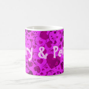Mug MOTIF HEART ART 6 + votre texte   rose