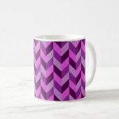Mug Motif Herringbone en violet (Devant droit)