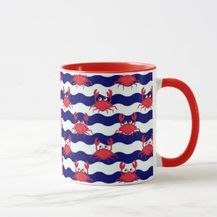 Mug Motif heureux de crabes