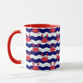 Mug Motif heureux de crabes (Gauche)