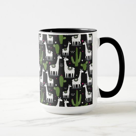 Mug Motif heureux de lama (Droite)