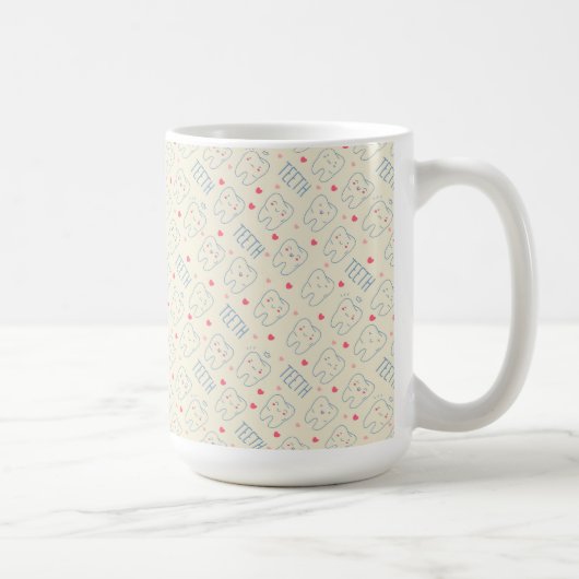Mug Motif heureux en pastel de dents (Droite)