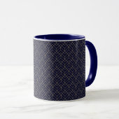 Mug Motif Hexagon bleu (Devant droit)