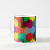 Mug Motif Hexagon coloré géométrique (Devant gauche)
