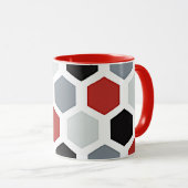 Mug Motif hexagonal d'art moderne (Devant droit)