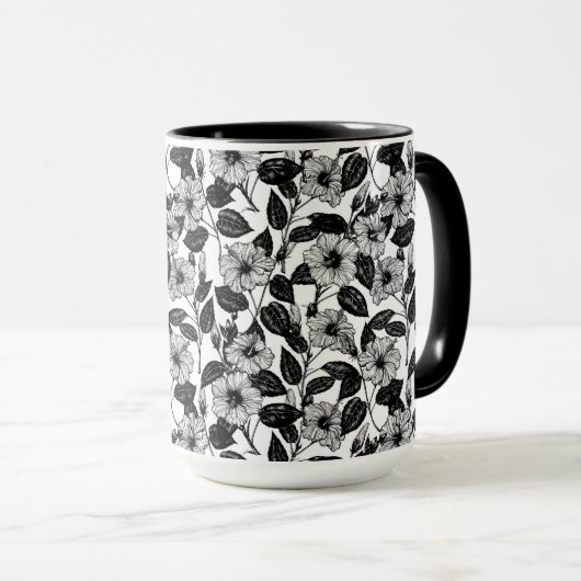 Mug Motif Hibiscus (Devant droit)