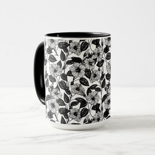 Mug Motif Hibiscus (Devant gauche)