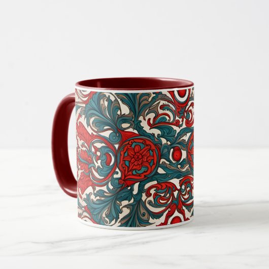 Mug motif homogène motif sans soudure ethnique (Devant gauche)
