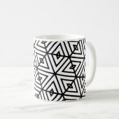 Mug Motif Honeypeb Hexagon blanc géométrique (Devant droit)