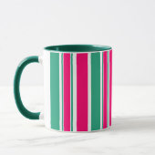 Mug Motif horizontal rayé rouge et vert (Gauche)