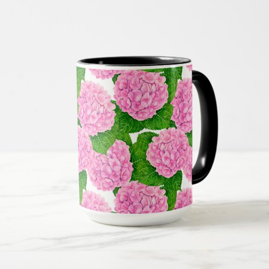 Mug Motif Hydrangea (Devant droit)