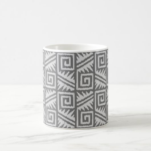 Mug Motif Ikat Aztec - Nuances de gris / gris (Centre)