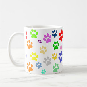 Mug Motif imprimé de pattes de compagnie adorable amus