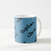Mug Motif incliné en noir orphan (Devant droit)