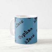 Mug Motif incliné en noir orphan (Devant gauche)