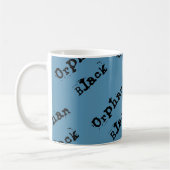 Mug Motif incliné en noir orphan (Gauche)