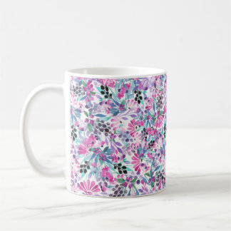 Mug Motif incomparable de fleurs et de baies violettes
