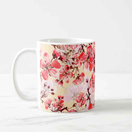 Mug Motif incomparable des fleurs de printemps u (Gauche)