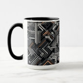 Mug Motif industriel Abstrait Monogramme personnalisé (Gauche)